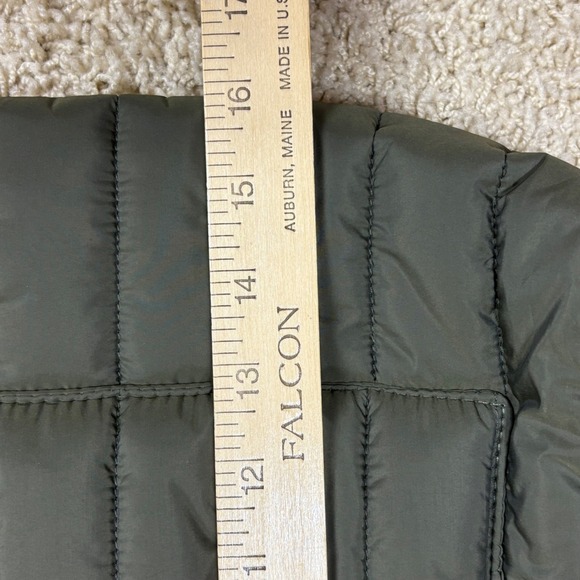 MW Most Wanted Puffer Tote Bag Olive Green Quilted Nylon Pouch Included - Picture 10 of 10